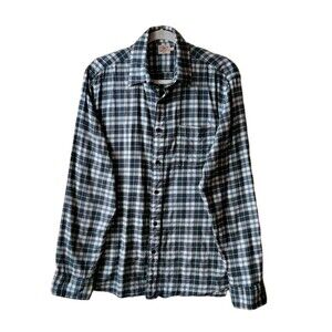 Faherty Men's Shirt Plaid Pima Cotton Blend Button-Down Size Large